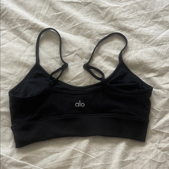 ALO Yoga Black Sports Bra - Picture 1 of 6